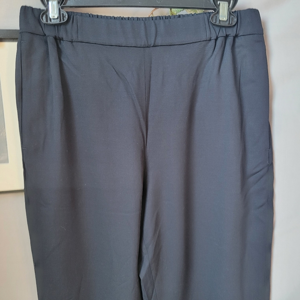 COS Wool Blend Crepe Pull On Jogger Pant Blue US 6 - Picture 4 of 13